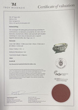 1.18 cttw Diamond Set 14ct White Gold Ladies Ring Size L1/2 Val $5635