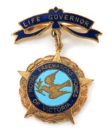 c1970s Life Governor, Royal Freemasons Homes of Victoria Badge.