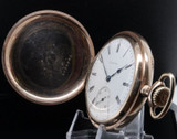 C.1907 Elgin Grade 312 Model 6 15J Gold Filled 16s Hunting Dog Pocket Watch