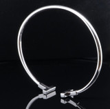 Auth. Tiffany & Co T 18ct White Gold Wire Bracelet In Box RRP $4250 aud