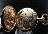 C.1920 Antique German Glashutte 14ct Gold 51.5mm Hunter Pocket Watch & Box