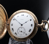 C.1920 Elgin Solid 14K Multi Colour Gold 12s Grade 314 15J Pocket Watch
