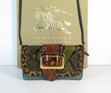 Burberry Python Patchwork Madison Buckle Flap Bag