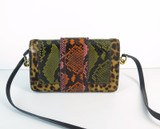 Burberry Python Patchwork Madison Buckle Flap Bag