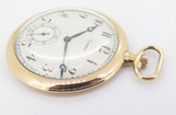 .Antique Cartier 18k Yellow Gold 45.5mm 18J Pocket Watch C.1930s