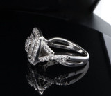 Vintage 0.98ct Diamond Set 14ct White Gold Cluster Ring Size O Val $6725