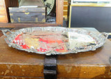 Huge Antique Silverplate Serving Tray by Hawksworth Eyre & Co UK w/ Coat Of Arms