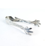 Antique Silver Sugar Tongs With Decorative Etched Sides