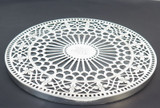 Tiffany & Co. Clear Glass & Sterling Silver Overlay 8" Trivet