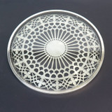 Tiffany & Co. Clear Glass & Sterling Silver Overlay 8" Trivet