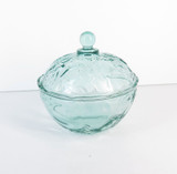 Antique Early - Mid Century Glass Lidded Fruits Dish
