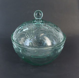 Antique Early - Mid Century Glass Lidded Fruits Dish