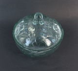 Antique Early - Mid Century Glass Lidded Fruits Dish