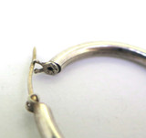 Vintage Pair Sterling Silver Medium Hoop Earrings 5.7g