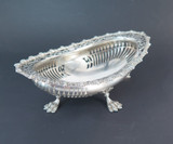Decorative 1906 Sweets Dish w Pierced Sides & Claw Feet by James Dixon & Sons