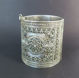 Antique Large Decorative Anatolia, Ottoman Empire Silver Cuff Bracelet