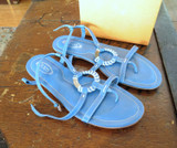 Tods Mati Ring Mignon Sandal in Blue, size 38 EU (8 AU)