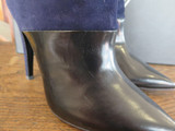 Pierre Hardy, France Blue Suede & Leather Knee High Boots, size 37 EU (6 AU)