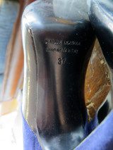 Pierre Hardy, France Blue Suede & Leather Knee High Boots, size 37 EU (6 AU)