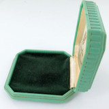 c1950s / 1960s Proud’s Jewellers Green Plastic Hard Shell Display Box.
