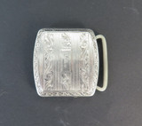 Antique Wadsworth Small Sterling Silver "F" Monogrammed Belt Buckle