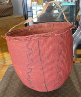 Mid Century Amazonian Yanomami Indigenous Artisan Woven Gathering Basket H 37cm