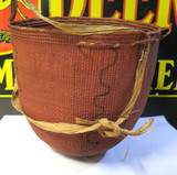 Mid Century Amazonian Yanomami Indigenous Artisan Woven Gathering Basket H 37cm