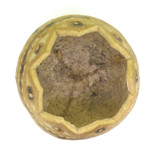 Vintage Peruvian Hand Carved Gourd Lama & Shepard Scene 12cm Diam