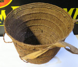 Mid Century Amazonian Yanomami Indigenous Artisan Woven Gathering Basket H 31cm