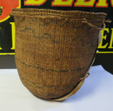 Mid Century Amazonian Yanomami Indigenous Artisan Woven Gathering Basket H 31cm