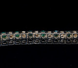 Emerald & Diamond Set 14K Gold Tennis Bracelet 17.5cm Long Val $5850