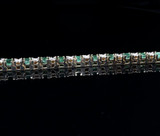 Emerald & Diamond Set 14K Gold Tennis Bracelet 17.5cm Long Val $5850