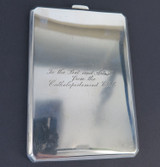 Early - Mid Century Silver Cigarette Case With Personalised Inscription