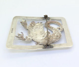 Large Vintage Sterling Silver Cut Out Dragon Brooch 6 x 5 cm 19.5g