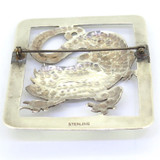 Large Vintage Sterling Silver Cut Out Dragon Brooch 6 x 5 cm 19.5g
