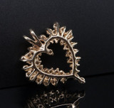A Classic 1.00ct Diamond 14ct Yellow Gold Heart Shape Pendant Val $2470