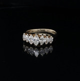 Vintage 14ct Yellow Gold 0.77ct Marquise Diamond Ring Size J1/2 Val $4665