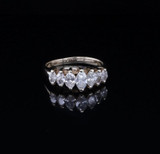 Vintage 14ct Yellow Gold 0.77ct Marquise Diamond Ring Size J1/2 Val $4665