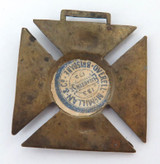 1887 RARE Brisbane Retailers Sticker on Queen Victoria Large Jubilee Medal.
