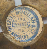 1887 RARE Brisbane Retailers Sticker on Queen Victoria Large Jubilee Medal.