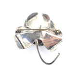 Pretty Collectable Sterling Silver 1940's Hobé Flower Brooch Etched Petal 20.5g