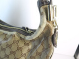 Gucci Brown GG Crystal Duchessa Hobo Bag in Beige Dark brown