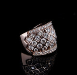 Beautiful 9ct Rose Gold 3.00cttw Diamond Cocktail Ring M1/2 Val $9920