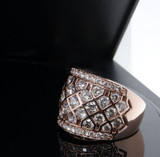 Beautiful 9ct Rose Gold 3.00cttw Diamond Cocktail Ring M1/2 Val $9920