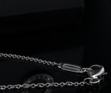 Auth. Tiffany & Co. Platinum Diamond Set Lucky Horse Shoe Pendant Necklace