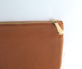 GiGi, New York Large Leather Clutch / Storage Pouch