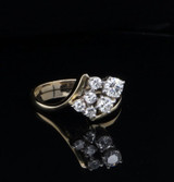 Vintage Handmade 0.80cttw Diamond Set 18ct Gold Cluster Ring Size V Val $6270