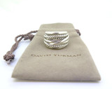 Classic David Yurman Sterling Silver Statement Crossover Ring 16.6g Size P