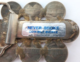 Vintage “Never Broke” Coin Set Buckle. US 5c Coins 1949 - 1980