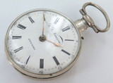 c1770 D D Neveren, London Verge Fusee Pair Cased Sterling Silver Pocket Watch.